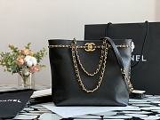 CHANEL SMALL SHOPPING BAG BLACK AS2374 SIZE 24 x 31 x 7 CM - 1