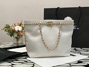 CHANEL SMALL SHOPPING BAG WHITE AS2374 SIZE 24 x 31 x 7 CM - 1