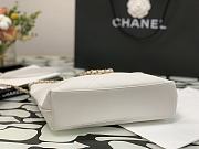 CHANEL SMALL SHOPPING BAG WHITE AS2374 SIZE 24 x 31 x 7 CM - 6