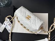 CHANEL SMALL HOBO BAG WHITE AS2479 SIZE 13 x 19 x 7 CM - 4