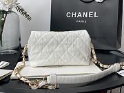 CHANEL SMALL HOBO BAG WHITE AS2479 SIZE 13 x 19 x 7 CM - 3
