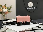 CHANEL MINI EVENING BAG BLACK & PINK AS2534 SIZE 8 x 12 x 5 CM - 1