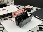 CHANEL MINI EVENING BAG BLACK & PINK AS2534 SIZE 8 x 12 x 5 CM - 4
