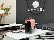 CHANEL MINI EVENING BAG BLACK & PINK AS2534 SIZE 8 x 12 x 5 CM - 3