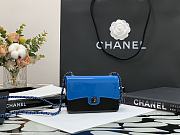 CHANEL MINI EVENING BAG BLACK & BLUE AS2534 SIZE 8 x 12 x 5 CM - 1