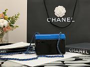 CHANEL MINI EVENING BAG BLACK & BLUE AS2534 SIZE 8 x 12 x 5 CM - 4