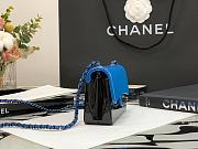 CHANEL MINI EVENING BAG BLACK & BLUE AS2534 SIZE 8 x 12 x 5 CM - 3