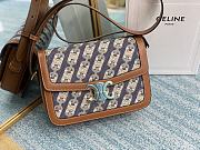 CELINE MEDIUM TRIOMPHE BAG NAVY & TAN 191242 SIZE 22.5 x 16.5 x 7.5 CM - 1