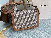 CELINE MEDIUM TRIOMPHE BAG NAVY & TAN 191242 SIZE 22.5 x 16.5 x 7.5 CM - 2