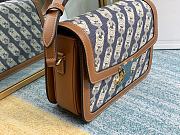 CELINE MEDIUM TRIOMPHE BAG NAVY & TAN 191242 SIZE 22.5 x 16.5 x 7.5 CM - 4