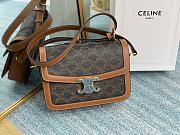 CELINE MEDIUM TRIOMPHE BAG TAN 191242 SIZE 22.5 x 16.5 x 7.5 CM - 1