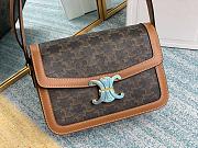 CELINE MEDIUM TRIOMPHE BAG TAN 191242 SIZE 22.5 x 16.5 x 7.5 CM - 2