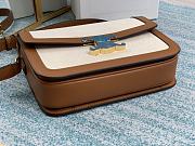 CELINE MEDIUM TRIOMPHE BAG WHITE & TAN 191242 SIZE 22.5 x 16.5 x 7.5 CM - 6