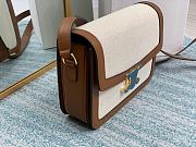 CELINE MEDIUM TRIOMPHE BAG WHITE & TAN 191242 SIZE 22.5 x 16.5 x 7.5 CM - 3