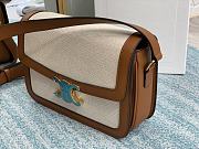 CELINE MEDIUM TRIOMPHE BAG WHITE & TAN 191242 SIZE 22.5 x 16.5 x 7.5 CM - 4