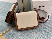 CELINE MEDIUM TRIOMPHE BAG WHITE & TAN 191242 SIZE 22.5 x 16.5 x 7.5 CM - 5