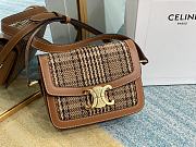 CELINE TEEN TRIOMPHE BAG BROWN & TAN 188882 SIZE 18.5 x 14 x 6 CM - 1