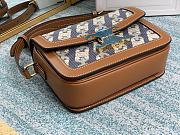 CELINE TEEN TRIOMPHE BAG NAVY & TAN 188882 SIZE 18.5 x 14 x 6  CM - 5