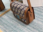 CELINE TEEN TRIOMPHE BAG NAVY & TAN 188882 SIZE 18.5 x 14 x 6  CM - 6