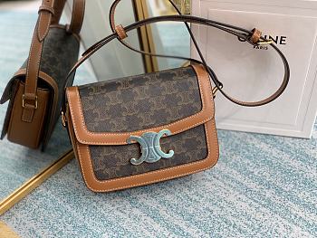 CELINE TEEN TRIOMPHE BAG TAN 188882 SIZE 18.5 x 14 x 6 CM