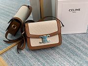 CELINE TEEN TRIOMPHE BAG WHITE & TAN 188882 SIZE 18.5 x 14 x 6 CM - 1