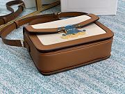 CELINE TEEN TRIOMPHE BAG WHITE & TAN 188882 SIZE 18.5 x 14 x 6 CM - 4