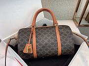CELINE BOSTON BAG IN TRIOMPHE CANVAS TAN 190372 SIZE 31 X 20 X 17 CM - 5