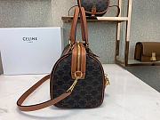 CELINE BOSTON BAG IN TRIOMPHE CANVAS TAN 190372 SIZE 31 X 20 X 17 CM - 3