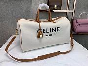 CELINE LARGE VOYAGE BAG WHITE WITH CELINE PRINT 191472 SIZE 50 x 28 x 22.5 CM - 4