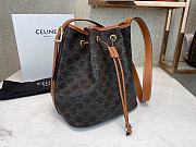 CELINE MEDIUM DRAWSTRING BAG TAN 191392 SIZE 24 x 27 x 19 CM - 4