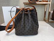 CELINE MEDIUM DRAWSTRING BAG TAN 191392 SIZE 24 x 27 x 19 CM - 3