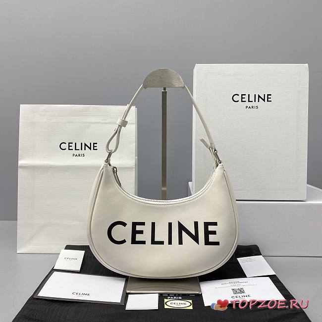 CELINE AVA BAG WITH CELINE PRINT WHITE 193953 SIZE 25 x 14 x 7 CM - 1