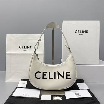 CELINE AVA BAG WITH CELINE PRINT WHITE 193953 SIZE 25 x 14 x 7 CM