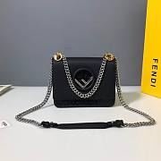 FENDI KAN I F SMALL BLACK 8BT286 SIZE 19 x 16 x 9 CM - 1