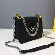 FENDI KAN I F SMALL BLACK 8BT286 SIZE 19 x 16 x 9 CM - 2