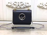 FENDI KAN I F SMALL NAVY BLUE 8BT286 SIZE 19 x 16 x 9 CM - 1