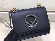 FENDI KAN I F SMALL NAVY BLUE 8BT286 SIZE 19 x 16 x 9 CM - 4
