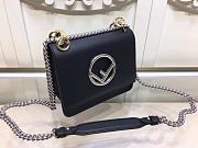 FENDI KAN I F SMALL NAVY BLUE 8BT286 SIZE 19 x 16 x 9 CM - 3