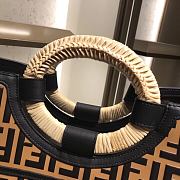 FENDI MULTICOLOR LEATHER RUNAWAY SHOPPER 8BH351 SIZE 44 CM - 4