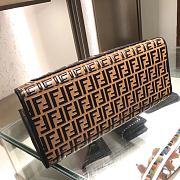 FENDI MULTICOLOR LEATHER RUNAWAY SHOPPER 8BH351 SIZE 44 CM - 2