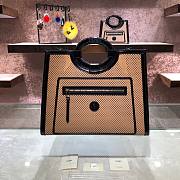 FENDI PERFORATED LEATHER RUNAWAY SHOPPER 8BH351 SIZE 45 CM - 1
