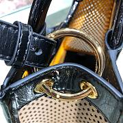 FENDI SMALL PERFORATED LEATHER  RUNAWAY SHOPPER 8BH353 SIZE 29 CM - 3