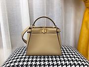 FENDI PEEKABOO ISEEU MINI DOVE GRAY LEATHER 8BN244 SIZE 23 CM - 1