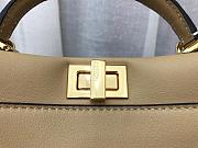 FENDI PEEKABOO ISEEU MINI DOVE GRAY LEATHER 8BN244 SIZE 23 CM - 3