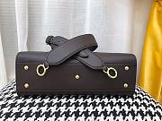 FENDI PEEKABOO ISEEU MEDIUM BLACK LEATHER 8BN321 SIZE 33 CM - 2
