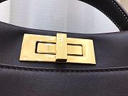 FENDI PEEKABOO ISEEU MEDIUM BLACK LEATHER 8BN321 SIZE 33 CM - 5