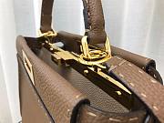FENDI PEEKABOO ISEEU MEDIUM BROWN GRAIN LEATHER 8BN321 SIZE 33 CM - 6