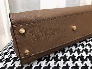FENDI PEEKABOO ISEEU MEDIUM BROWN GRAIN LEATHER 8BN321 SIZE 33 CM - 2