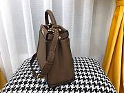 FENDI PEEKABOO ISEEU MEDIUM BROWN GRAIN LEATHER 8BN321 SIZE 33 CM - 3