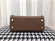 FENDI PEEKABOO ISEEU MINI BROWN GRAIN LEATHER 8BN244 SIZE 23 CM - 3